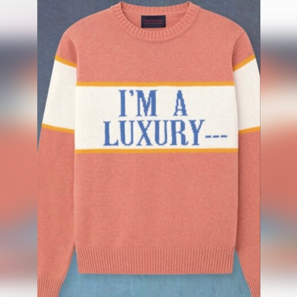 Sweaters - Luxury Gyles&George Luxury Sweater - Pink and White.